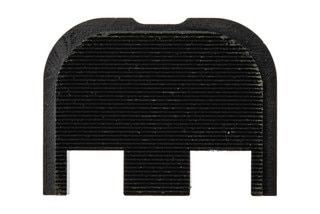 Overwatch Precision serrated aluminum slide cover plate with 80 LPI cuts fits standard Gen5 Glock handguns.